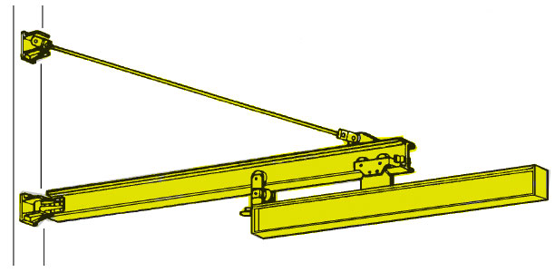 Настенный консольный кран с составной стрелой